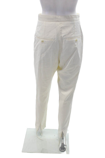 Isabel Marant Women's Hook Flat Front Straight Leg Dress Pants Beige Size 38