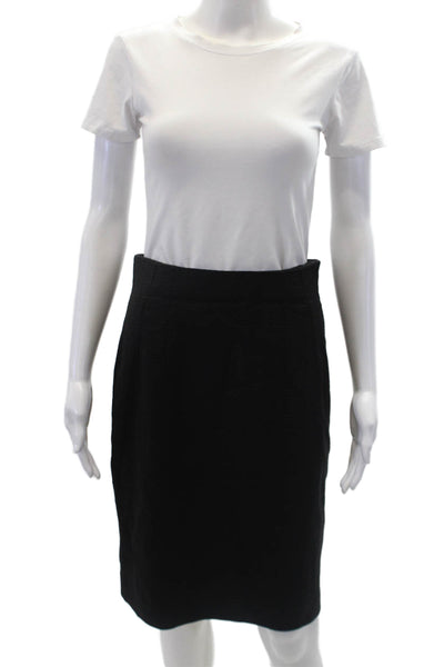 Armani Collezioni Women's Button Closure Lined A-Line Mini Skirt Black Size 8