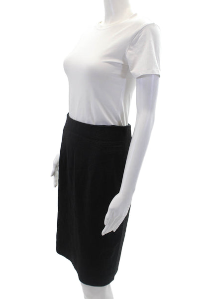 Armani Collezioni Women's Button Closure Lined A-Line Mini Skirt Black Size 8