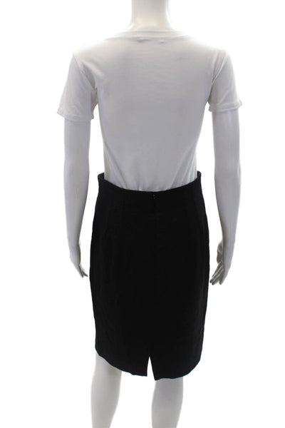 Armani Collezioni Women's Button Closure Lined A-Line Mini Skirt Black Size 8
