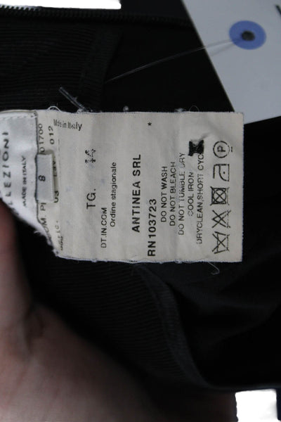 Armani Collezioni Women's Button Closure Lined A-Line Mini Skirt Black Size 8