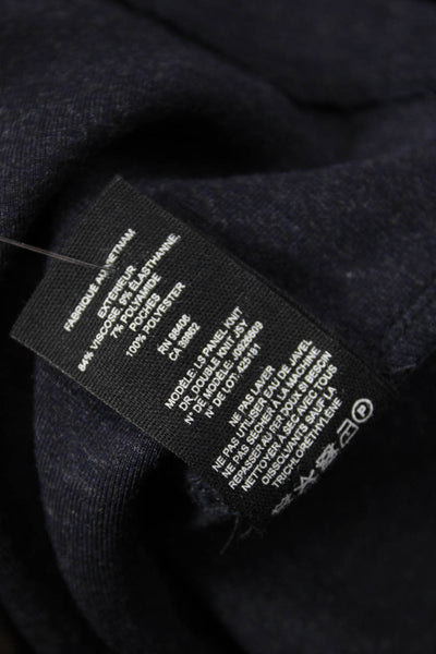 Theory Womensa Long Sleeves Panel Knit Jersey Dress Navy Blue Size Medium