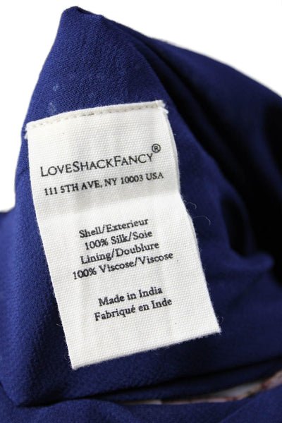 LoveShackFancy Womens Deyo Dress - Moonlight Indigo Size XXL