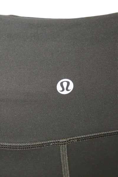 Lululemon Womens Pull On Cropped Athletic Leggings Military Green Size 4