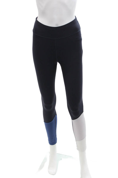 The Upside Womens Pull On High Rise Athletic Leggings Navy Blue Size 4
