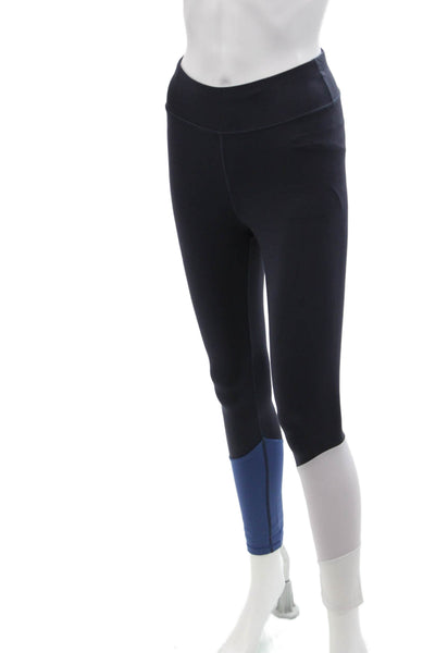 The Upside Womens Pull On High Rise Athletic Leggings Navy Blue Size 4