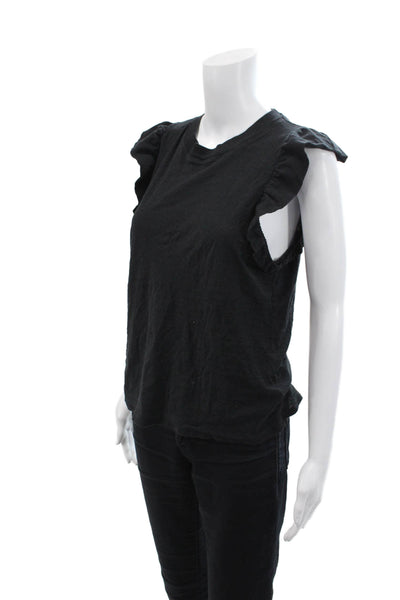 Nation LTD Womens Round Neck Short Sleeve Casual T-shirt Black Size M