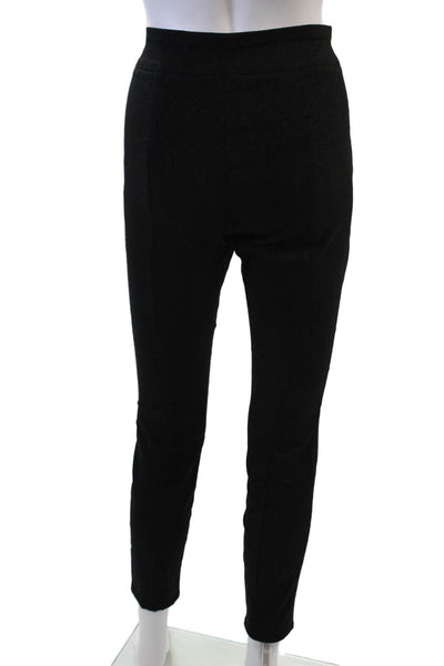 Calvin Klein Womens Elastic Waistband High Rise Slim Cut Pants Black Size Small