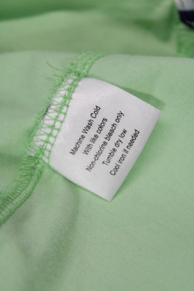 Peter Millar Mens Short Sleeve Collared Pocket Polo Shirt Green Cotton Large