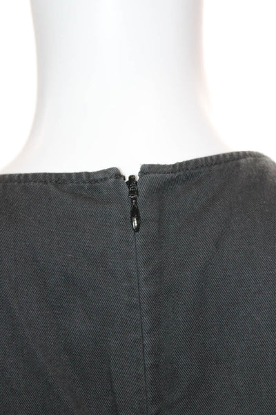 COS Womens Cotton Sleeveless Round Neck Zip Cropped Jumpsuit Black Size 8