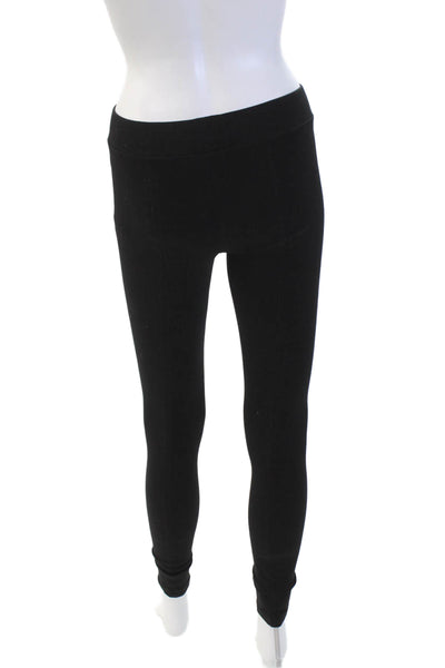 Vince Women's Elastic Waist Full Length Fitted Lounge Legging Black Size S