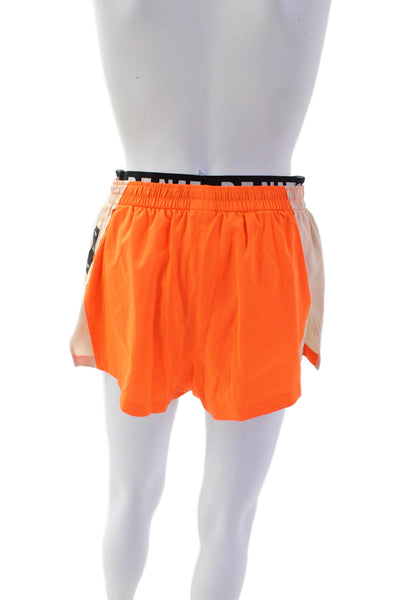 P.E. Nation Womens Pull On Athletic Shorts Neon Orange Size Extra Small