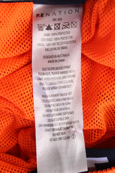 P.E. Nation Womens Pull On Athletic Shorts Neon Orange Size Extra Small