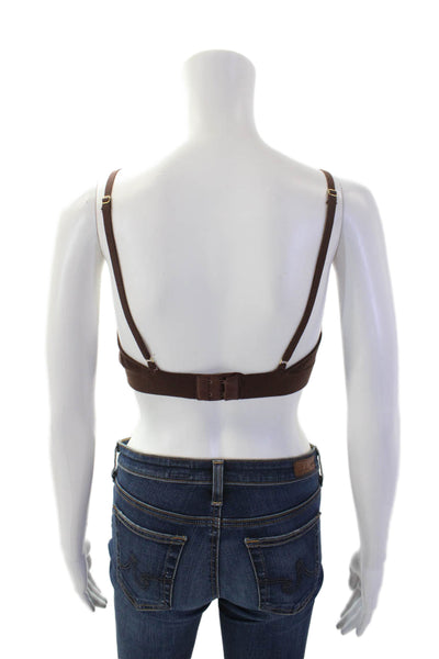 Dodo Bar Or Womens Silk Button Down Cardigan Twinset Sweater Brown Size EUR 42