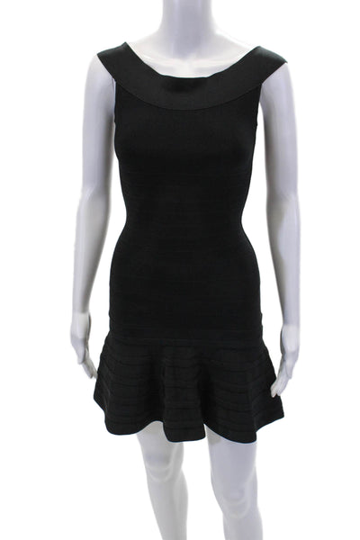Guess By Marciano Womens Off Shoulder Sleeveless Fit & Flare Dress Black Size XS