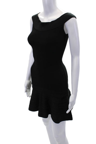 Guess By Marciano Womens Off Shoulder Sleeveless Fit & Flare Dress Black Size XS