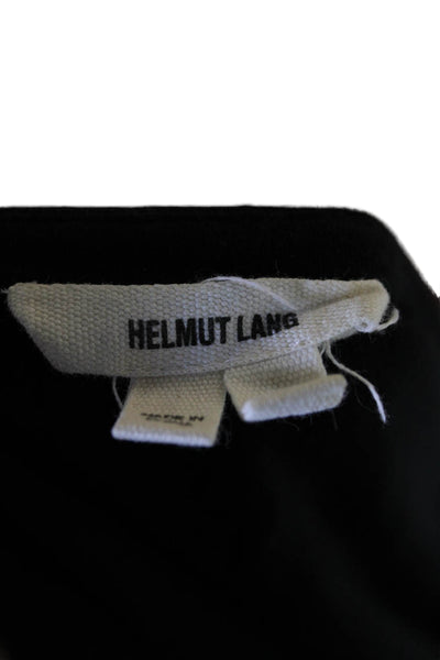 Helmut Lang Womensa Sleeveless Knee Length Body Con Dress Navy Blue Black Size 6