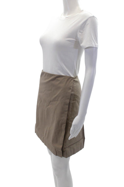 Good American Womens Stretch Poplin Wrap Skirt - Putty001 Size 5XL