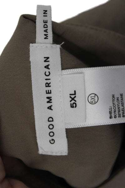 Good American Womens Stretch Poplin Wrap Skirt - Putty001 Size 5XL