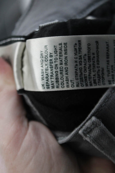 7 For All Mankind Womens Cotton Slim Tapered Leg Jeans Gray Size EUR 30