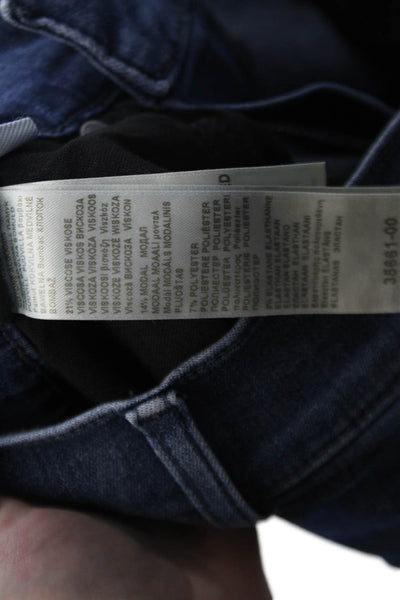 7 For All Mankind Womens Cotton Zip Button Slim Leg Denim Jeans Blue Size EUR 28