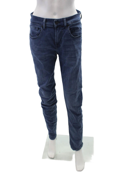 7 For All Mankind Womens Cotton Zip Button Denim Jeans Blue Size EUR 30