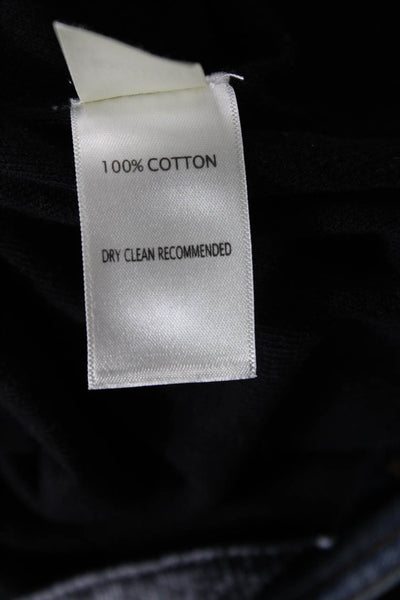 Ecru Womens Long Sleeve Crew Neck Sweatshirt Black Gray Cotton Size Small