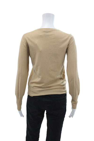 Autumn Cashmere Womens Cashmere Sleeveless Cowl Neck Sweater Gold Size M