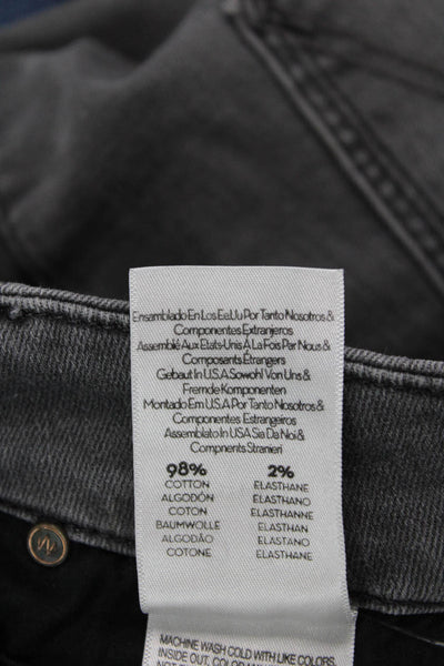 Mother Womens Cotton The High Waisted Looker Distressed Jeans Gray Size  27