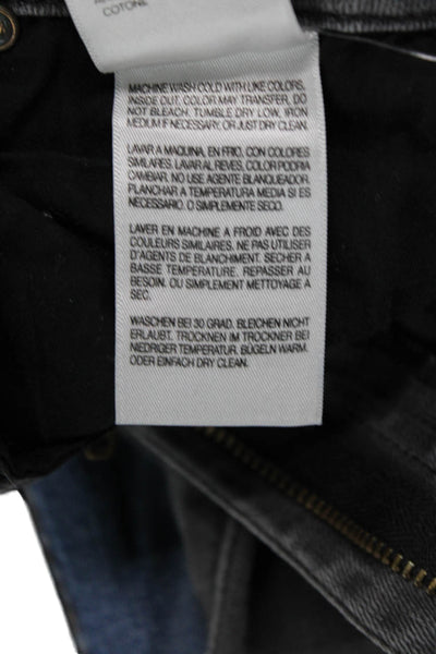 Mother Womens Cotton The High Waisted Looker Distressed Jeans Gray Size  27