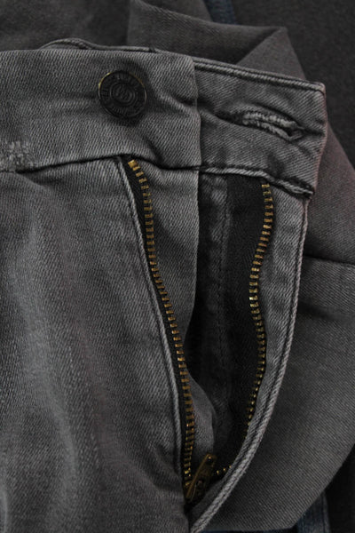 Mother Womens Cotton The High Waisted Looker Distressed Jeans Gray Size  27