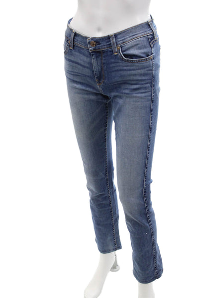 7 For All Mankind Womens Cotton The Modern Straight Zip Fly Jeans Blue Size 26