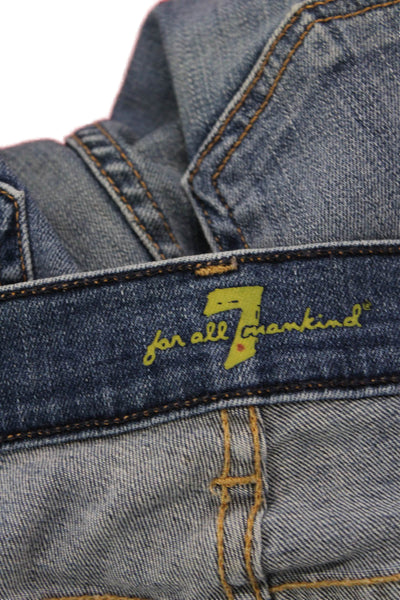 7 For All Mankind Womens Cotton The Modern Straight Zip Fly Jeans Blue Size 26