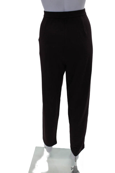 Eileen Fisher Womens Pull On High Rise Pants Purple Organic Cotton Size Small