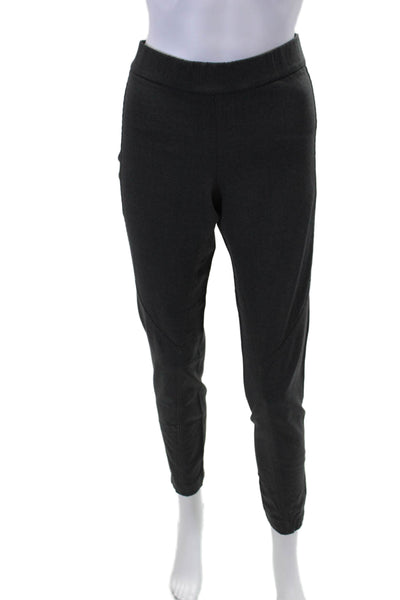 Gunex Womens High Rise Pull On Skinny Leg Trouser Pants Gray Wool Size 8