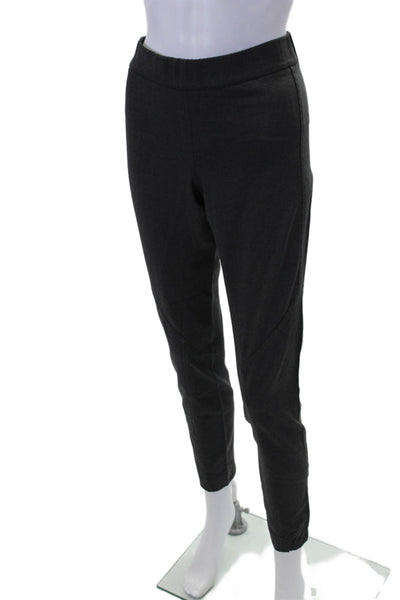 Gunex Womens High Rise Pull On Skinny Leg Trouser Pants Gray Wool Size 8