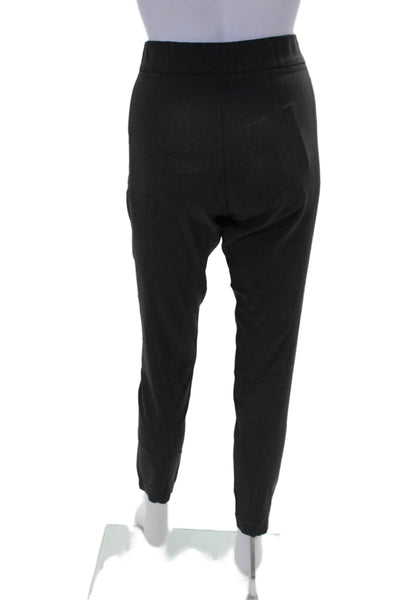Gunex Womens High Rise Pull On Skinny Leg Trouser Pants Gray Wool Size 8