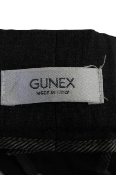 Gunex Womens High Rise Pull On Skinny Leg Trouser Pants Gray Wool Size 8