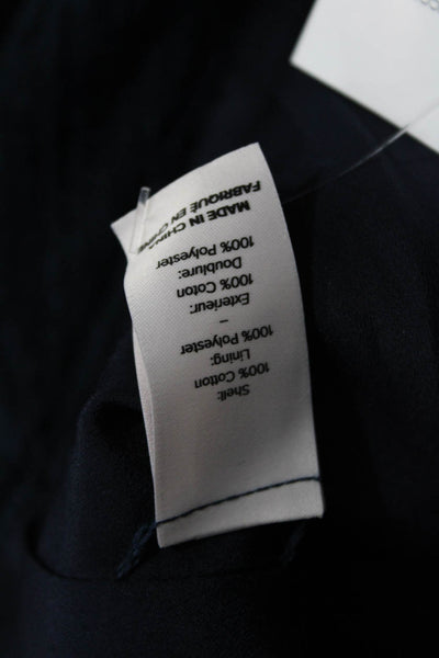 Cinq à Sept Womens Tweed A Line Jaycie Skirt Navy Blue Cotton Size 14