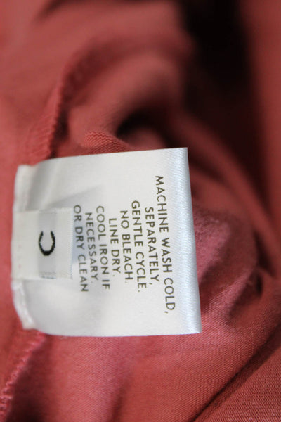 Eileen Fisher Womens Scoop Neck Knit Boxy Tank Top Pink Size Large