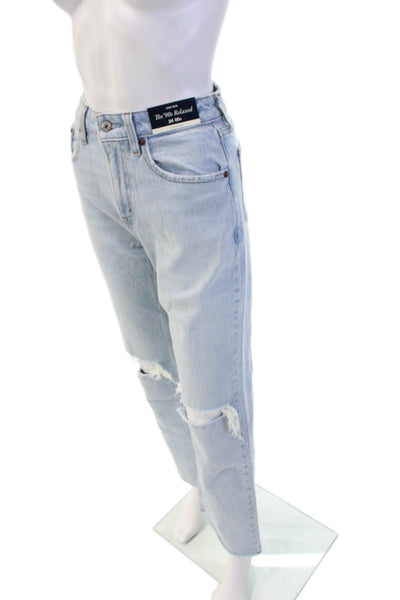 Abercrombie & Fitch Womens Cotton Distressed Wide Legged Jeans Blue Size 00