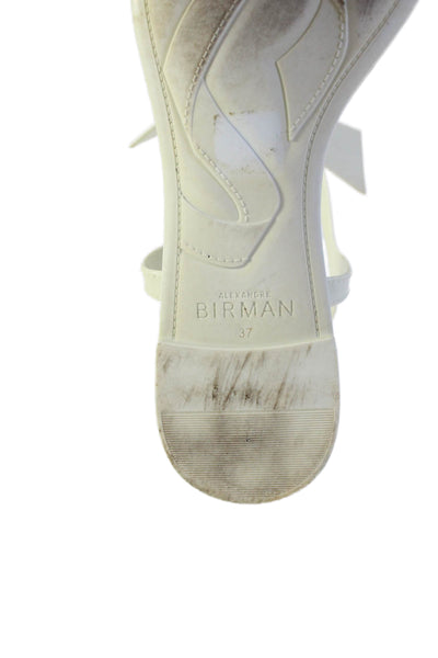 Alexandre Birman Womens Open Toe Ankle Strap Flat Thong Sandal Green Size 6.5