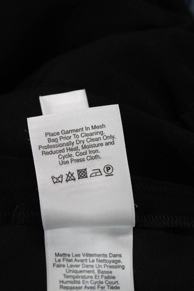 DKNY Womens Elastic Waistband Mid Rise Crepe Cuffed Pants Black Size XP