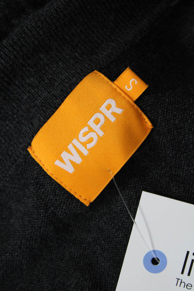WISPR Womens Button Front Long Sleeve Collared Pocket Shirt Gray Size Small