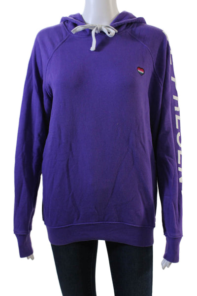 Spiritual Gangster Womens Pullover Be Present Hoodie Sweatshirt Purple Small