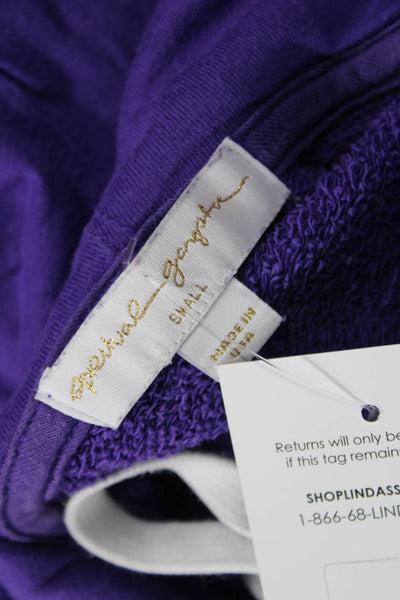Spiritual Gangster Womens Pullover Be Present Hoodie Sweatshirt Purple Small