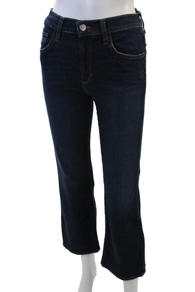 Joes Jeans Womens High Rise Dark Wash Callie Cropped Boot Cut Jeans Blue Size 24