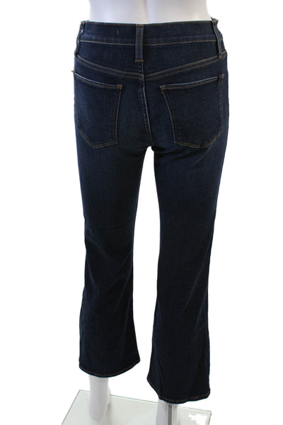 Joes Jeans Womens High Rise Dark Wash Callie Cropped Boot Cut Jeans Blue Size 24