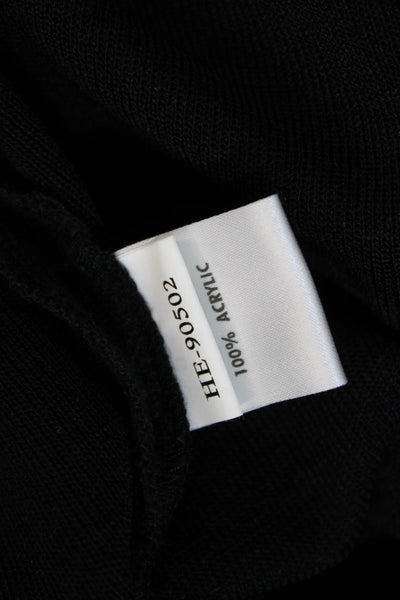 Howard Wolf Escape Womens Metallic Trim Scoop Neck Tank Top Black Size Large