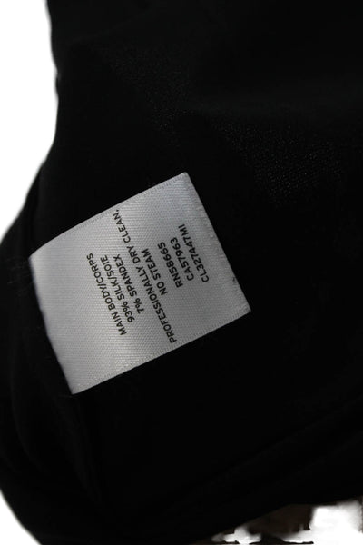 Classiques Entier Womens V Neck Silk Boxy Tank Top Black Size Large